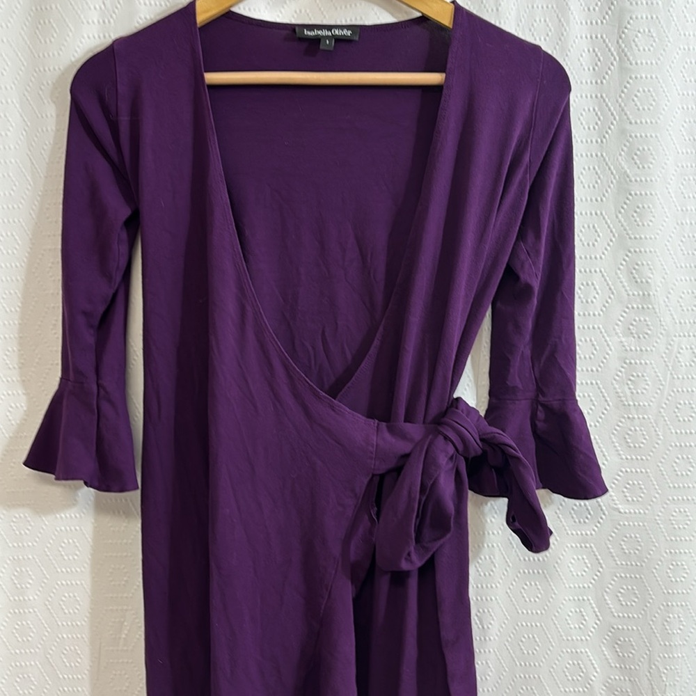Isabella Oliver ruffle wrap dress - Picture 3 of 9